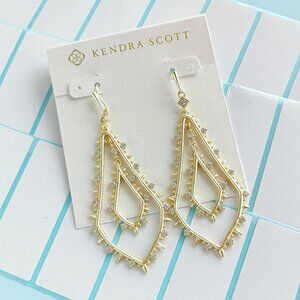 Kendra Scott Alice Gold Drop Earrings w/ dust bag